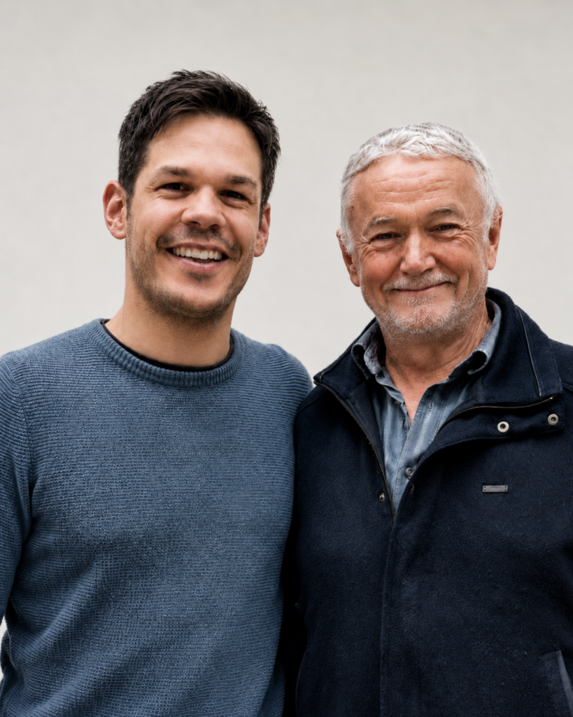 Gerhard Liebig und Richard Odemer bei einem Vortragstreffen in Pforzheim 2016.